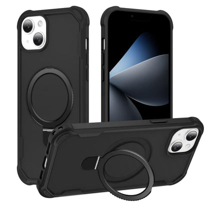For iPhone 13 Pro Yingcai Gears MagSafe Holder Shockproof Phone Case(Black) - iPhone 13 Pro Cases by buy2fix | Online Shopping UK | buy2fix