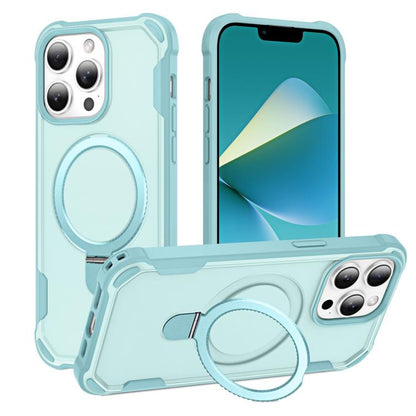 For iPhone 13 Pro Max Yingcai Gears MagSafe Holder Shockproof Phone Case(Blue) - iPhone 13 Pro Max Cases by buy2fix | Online Shopping UK | buy2fix