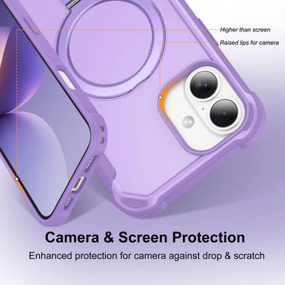 For iPhone 16 Plus Yingcai Gears MagSafe Holder Shockproof Phone Case(Purple) - iPhone 16 Plus Cases by buy2fix | Online Shopping UK | buy2fix