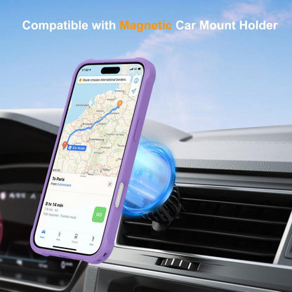 For iPhone 16 Pro Yingcai Gears MagSafe Holder Shockproof Phone Case(Purple) - iPhone 16 Pro Cases by buy2fix | Online Shopping UK | buy2fix