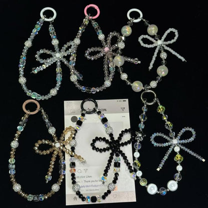 Luminous Round Bead Double Chain Phone Chain(Star White) - Lanyards & Wrist Straps by buy2fix | Online Shopping UK | buy2fix