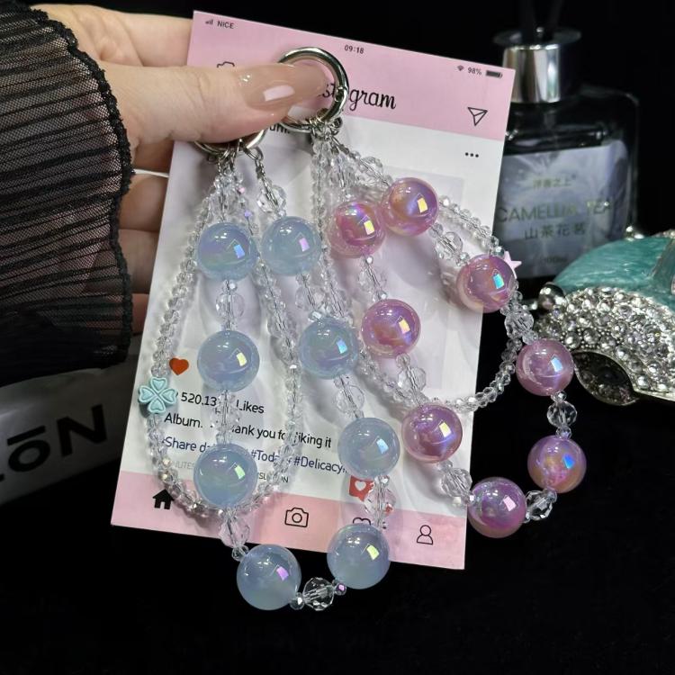 Laser Luminous Beads Phone Chain(Purple) - Lanyards & Wrist Straps by buy2fix | Online Shopping UK | buy2fix