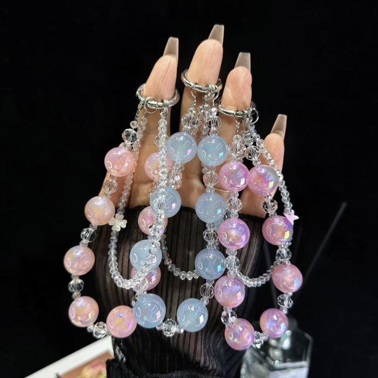 Laser Luminous Beads Phone Chain(Blue) - Lanyards & Wrist Straps by buy2fix | Online Shopping UK | buy2fix