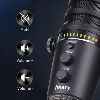 JMARY MC-PW12 360 Degree Rotating USB Desktop Microphone - Microphone by Jmary | Online Shopping UK | buy2fix