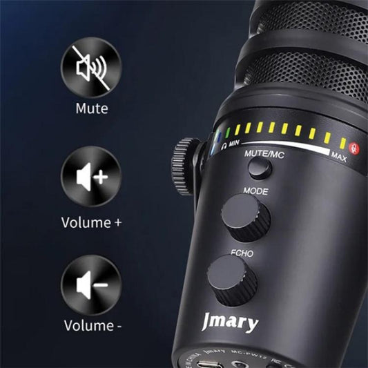 JMARY MC-PW12 360 Degree Rotating USB Desktop Microphone - Microphone by Jmary | Online Shopping UK | buy2fix