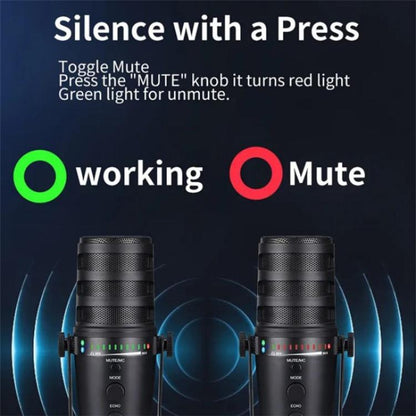 JMARY MC-PW12 360 Degree Rotating USB Desktop Microphone - Microphone by Jmary | Online Shopping UK | buy2fix