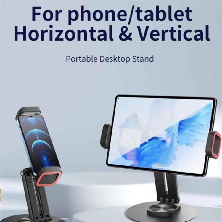 JMARY MK63 Foldable 360 Degree Rotating Base Desktop Phone Tablet Holder - Stand by Jmary | Online Shopping UK | buy2fix