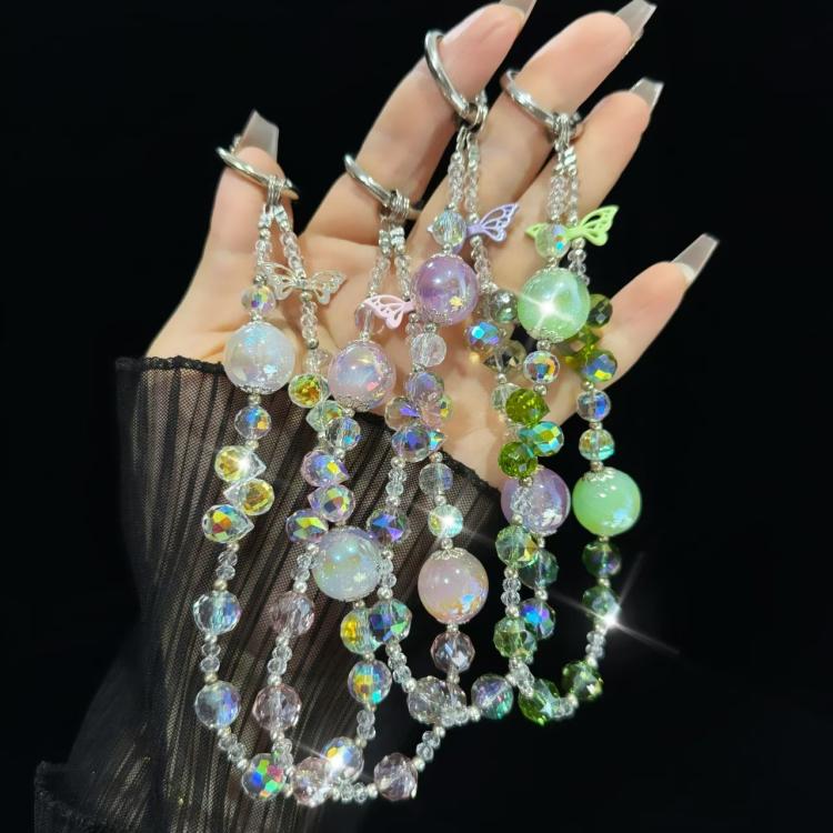 Heidi Beads Bow Pendant Mobile Phone String(Green) - Lanyards & Wrist Straps by buy2fix | Online Shopping UK | buy2fix