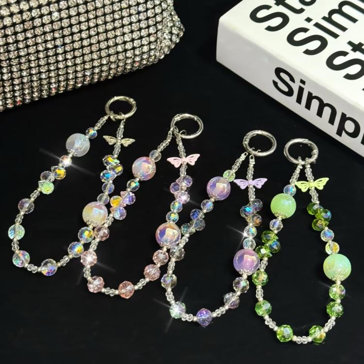 Heidi Beads Bow Pendant Mobile Phone String(White) - Lanyards & Wrist Straps by buy2fix | Online Shopping UK | buy2fix