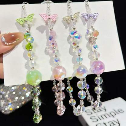 Heidi Beads Bow Pendant Mobile Phone String(Green) - Lanyards & Wrist Straps by buy2fix | Online Shopping UK | buy2fix