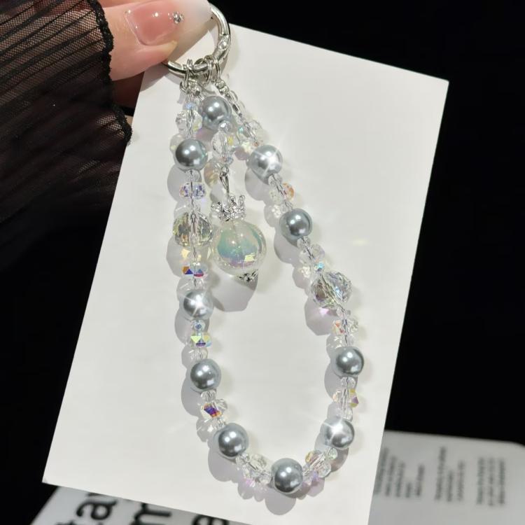 Small Crown Tassel Phone Chain(Grey) - Lanyards & Wrist Straps by buy2fix | Online Shopping UK | buy2fix