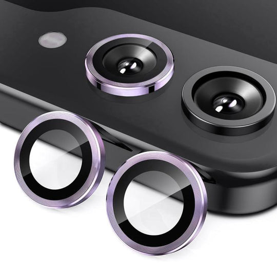 For Galaxy Z Flip7 ENKAY Hat-Prince 9H Rear Camera Lens Aluminium Alloy Tempered Glass Film(Purple)