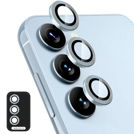 For Galaxy S25 FE 5G ENKAY Hat-Prince 9H Rear Camera Lens Aluminium Alloy Tempered Glass Film(Sierra Blue)