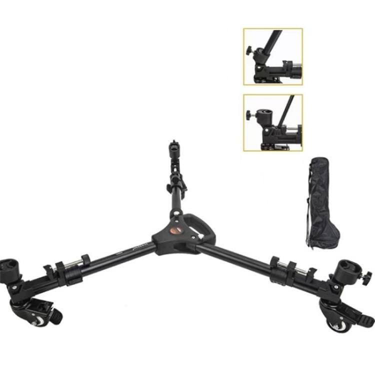 YUNTENG 900L DV Camera Photography Tripod Base Stand Universal Folding 3 Wheels Pulley - Other Accessories by YUNTENG | Online Shopping UK | buy2fix