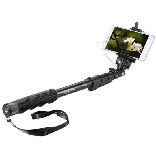 YUNTENG 1188 Retractable 3.5mm Wired Selfie Stick Monopod