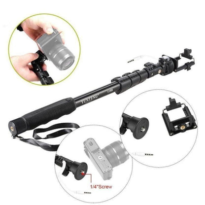 YUNTENG 1188 Retractable 3.5mm Wired Selfie Stick Monopod - Selfie Sticks by YUNTENG | Online Shopping UK | buy2fix