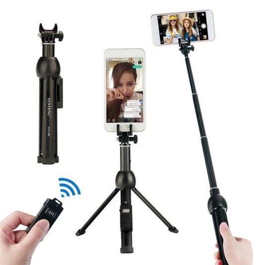 YUNTENG VCT-992 Extendable Aluminum Alloy Selfie Stick Integrated Tabletop Tripod with Remote Control - Selfie Sticks by YUNTENG | Online Shopping UK | buy2fix