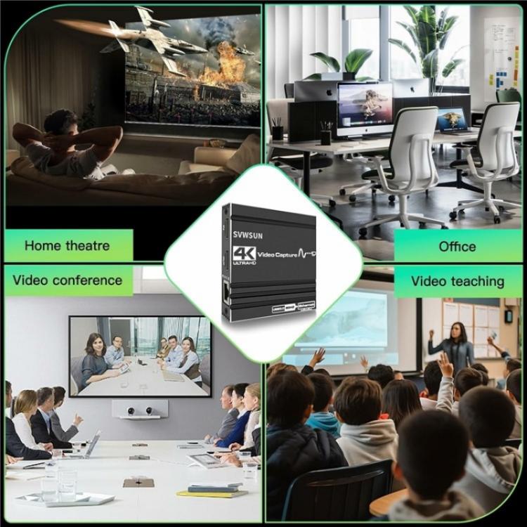 C9 USB 3.0 Gigabit Ethernet Loop Out Adapter 4K 60Hz HDMI Video Capture Card - Adapter by buy2fix | Online Shopping UK | buy2fix