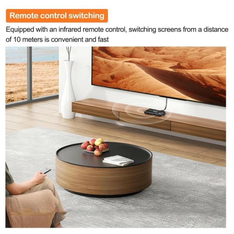 K1 2 Ports HDCP 2.3 RJ45 USB 3.0 Hubs Adapter 4K 120Hz HDMI 2.0b USB-C KVM Switch(Black) - Switch by buy2fix | Online Shopping UK | buy2fix