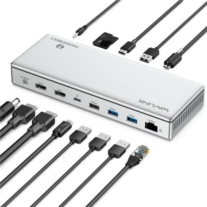 WAVLINK UTD45 96W Charging 8K / 4K Display Thunderbolt 4 Docking Station 13-in-1 Hub(AU Plug) - HUB with Lan adapter by WAVLINK | Online Shopping UK | buy2fix