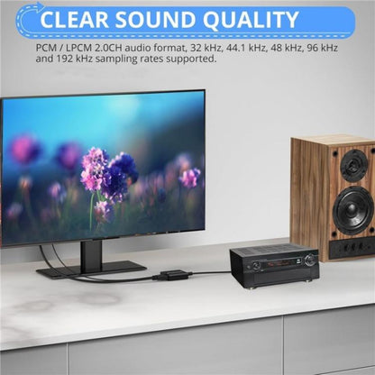 ARC HDTV Speaker Audio Extractor Converter, ARC to SPDIF Coaxial 3.5mm Jack - Converter by buy2fix | Online Shopping UK | buy2fix