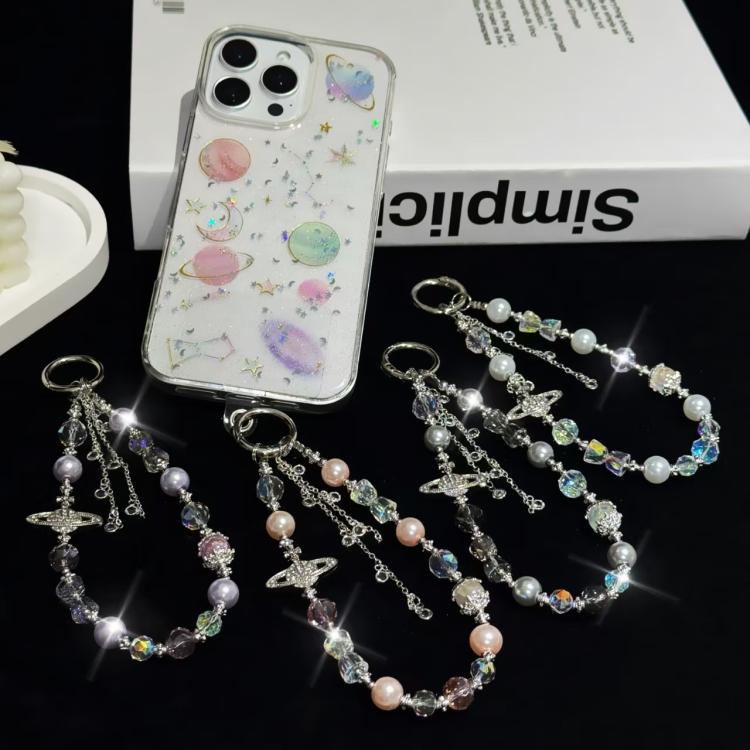 Asteroid Pearl Mobile Phone Chain(White) - Lanyards & Wrist Straps by buy2fix | Online Shopping UK | buy2fix