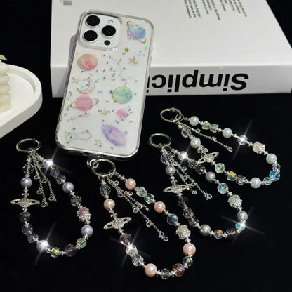 Asteroid Pearl Mobile Phone Chain(White) - Lanyards & Wrist Straps by buy2fix | Online Shopping UK | buy2fix