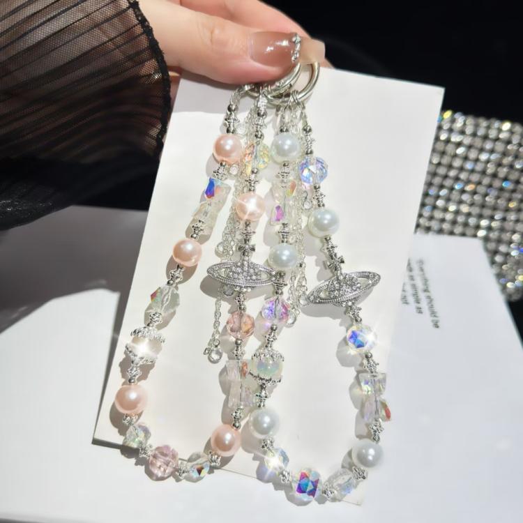 Asteroid Pearl Mobile Phone Chain(Grey) - Lanyards & Wrist Straps by buy2fix | Online Shopping UK | buy2fix