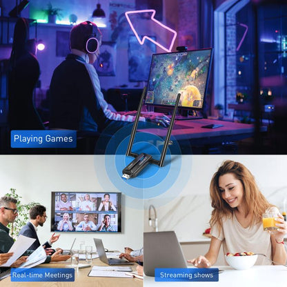 EDUP EP-AX1672 AX3000 USB 3.0 Wireless WiFi 6E Adapter 802.11g High Power Wireless USB Adapter 2.4GHz & 5GHz & 6GHz with Chipset MT7621AU - USB Network Adapter by EDUP | Online Shopping UK | buy2fix