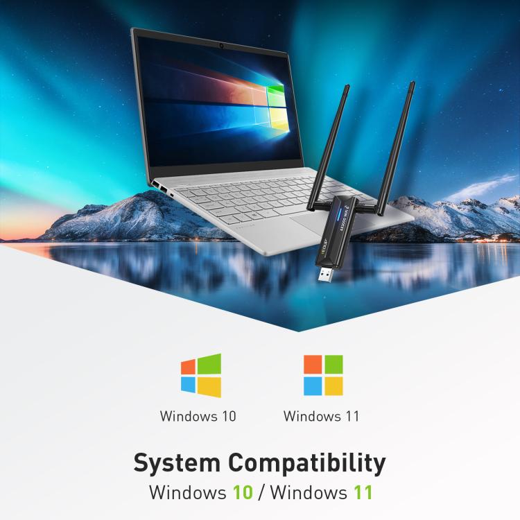 EDUP EP-AX1672 AX3000 USB 3.0 Wireless WiFi 6E Adapter 802.11g High Power Wireless USB Adapter 2.4GHz & 5GHz & 6GHz with Chipset MT7621AU - USB Network Adapter by EDUP | Online Shopping UK | buy2fix