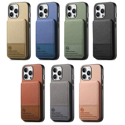 For iPhone Air Twill Fabric Leather Vertical Flip RFID Card Bag Phone Case(Gray) - iPhone Air Cases by buy2fix | Online Shopping UK | buy2fix
