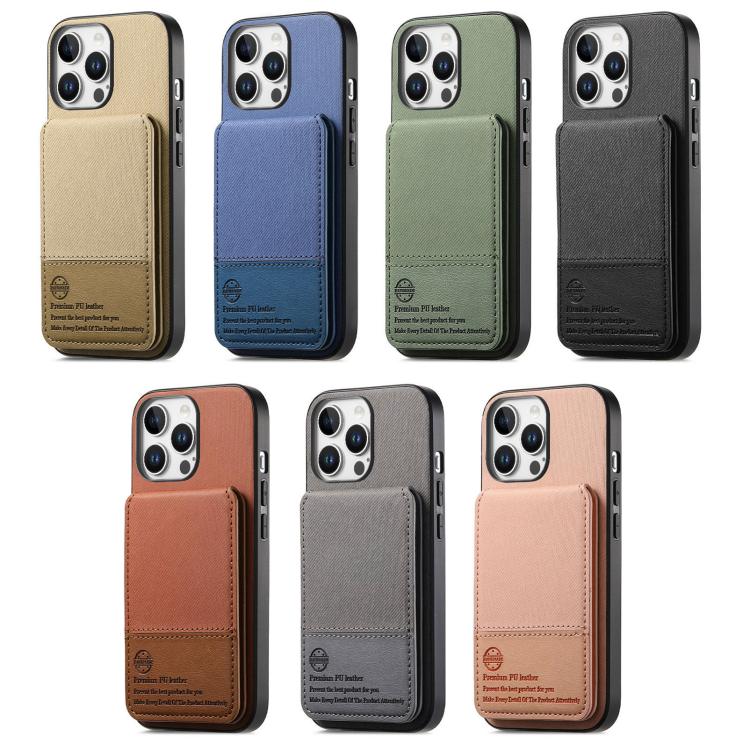 For iPhone Air Twill Fabric Leather Vertical Flip RFID Card Bag Phone Case(Green) - iPhone Air Cases by buy2fix | Online Shopping UK | buy2fix