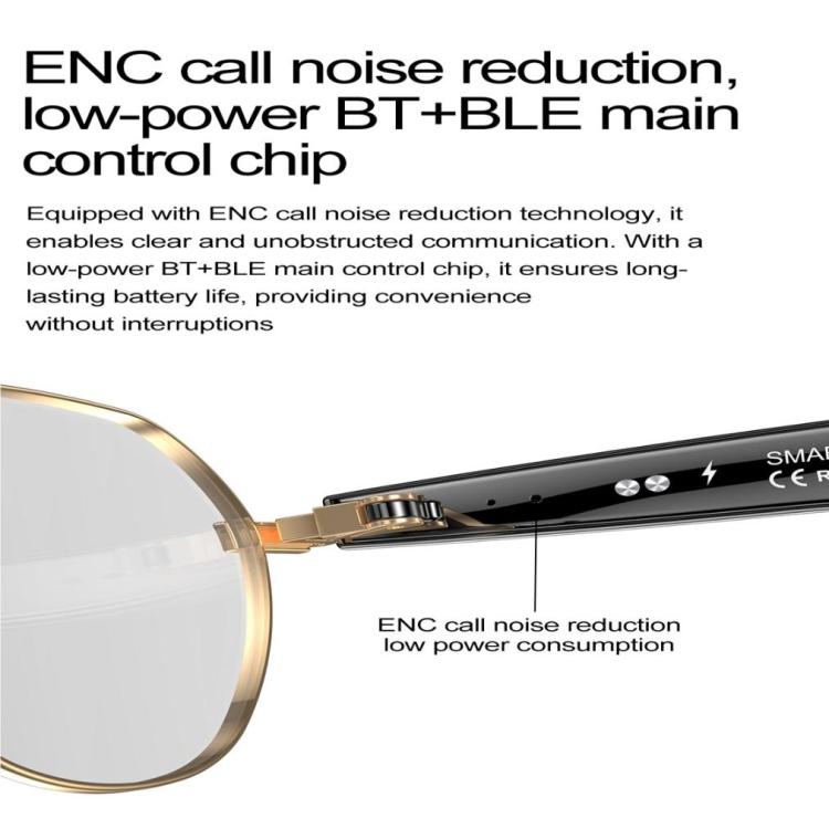 W100B Smart Glasses, Support AI Conversation / AI Intelligent Translation / Bluetooth Call(White) - Smart Glasses by buy2fix | Online Shopping UK | buy2fix