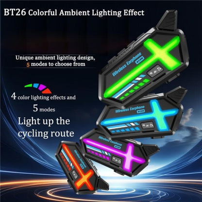 BT26 Outdoors Waterproof 500m Intercom Motorcycle Helmet Bluetooth Headset - Motorcycle Walkie Talkie by buy2fix | Online Shopping UK | buy2fix