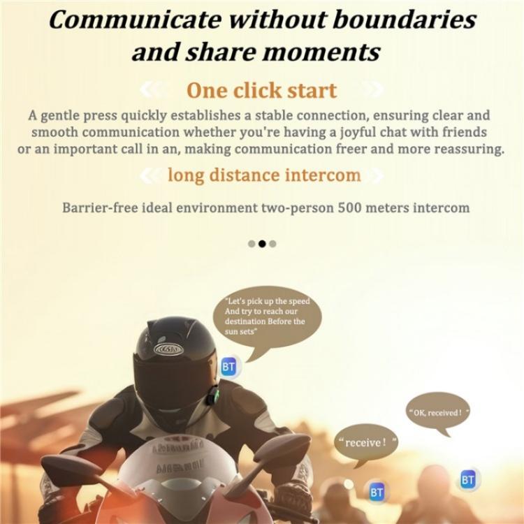 BT26 Outdoors Waterproof 500m Intercom Motorcycle Helmet Bluetooth Headset - Motorcycle Walkie Talkie by buy2fix | Online Shopping UK | buy2fix