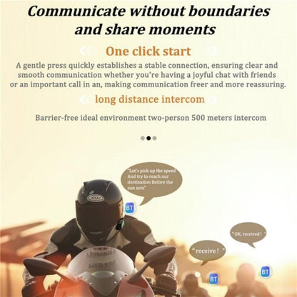 BT26 Outdoors Waterproof 500m Intercom Motorcycle Helmet Bluetooth Headset - Motorcycle Walkie Talkie by buy2fix | Online Shopping UK | buy2fix