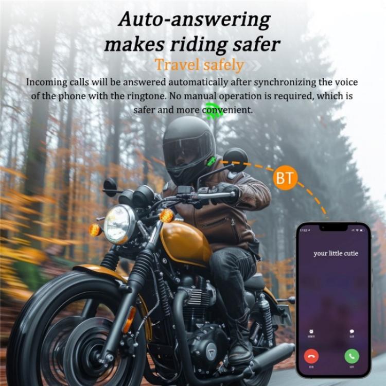 BT26 Outdoors Waterproof 500m Intercom Motorcycle Helmet Bluetooth Headset - Motorcycle Walkie Talkie by buy2fix | Online Shopping UK | buy2fix