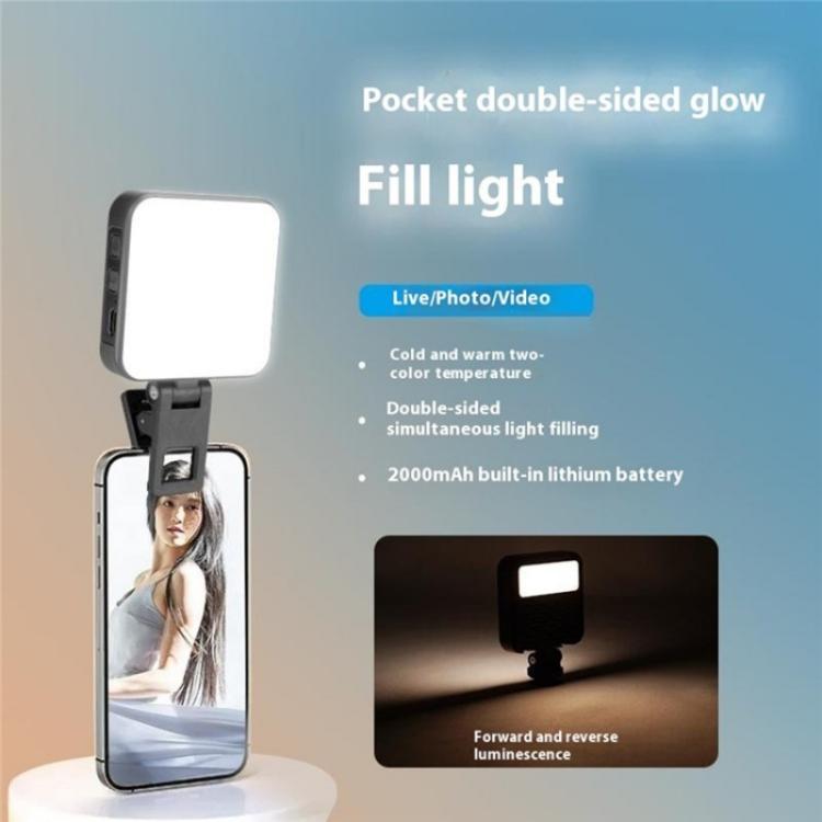 C49 Dual Side Fill Light Mini Portable 3 Color Temperatures Photography Video Light - Selfie Light by buy2fix | Online Shopping UK | buy2fix
