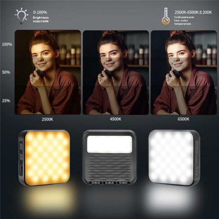 C49 Dual Side Fill Light Mini Portable 3 Color Temperatures Photography Video Light - Selfie Light by buy2fix | Online Shopping UK | buy2fix