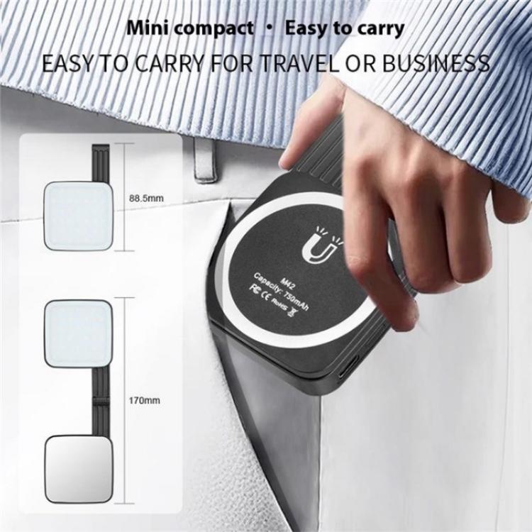 M42 Double-Sided Lighting Fill Light MagSafe Magnetic Phone Selfie Beauty Lamp(Black) - Selfie Light by buy2fix | Online Shopping UK | buy2fix