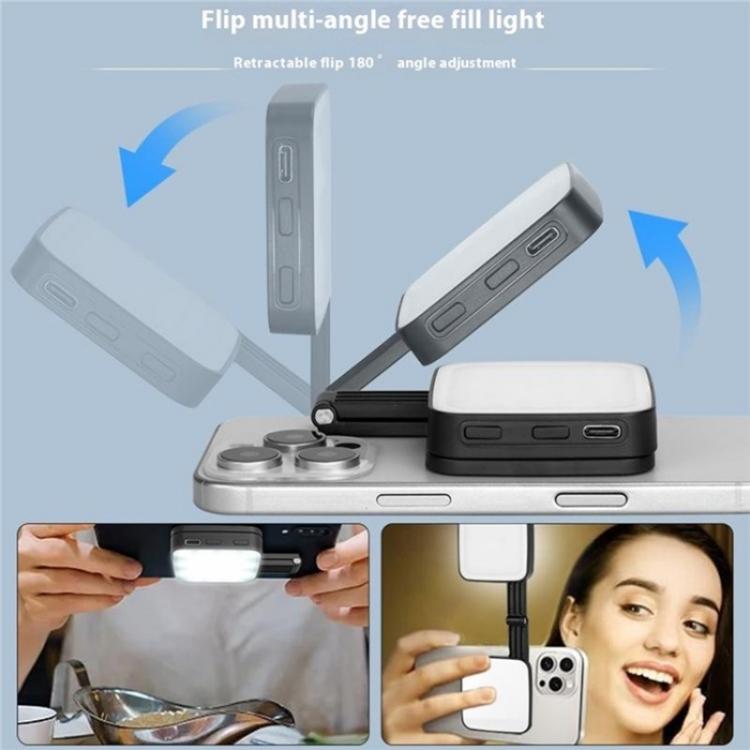 M42 Double-Sided Lighting Fill Light MagSafe Magnetic Phone Selfie Beauty Lamp(Black) - Selfie Light by buy2fix | Online Shopping UK | buy2fix