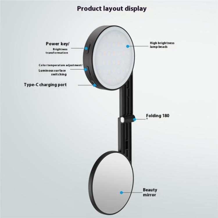 M38 Portable Photography Live MagSafe Magnetic Phone Fill Light(Black) - Selfie Light by buy2fix | Online Shopping UK | buy2fix