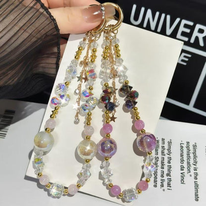 Heidi Beads Star Pendant Mobile Phone Chain(Purple) - Lanyards & Wrist Straps by buy2fix | Online Shopping UK | buy2fix