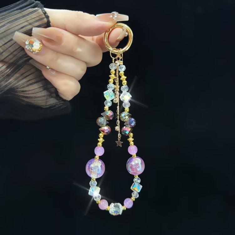 Heidi Beads Star Pendant Mobile Phone Chain(Blue) - Lanyards & Wrist Straps by buy2fix | Online Shopping UK | buy2fix