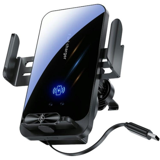 SD06 Car Air Vent Mount Anti Shake Automatic Clamping Wireless Charging Phone Stand - Car Charger by buy2fix | Online Shopping UK | buy2fix