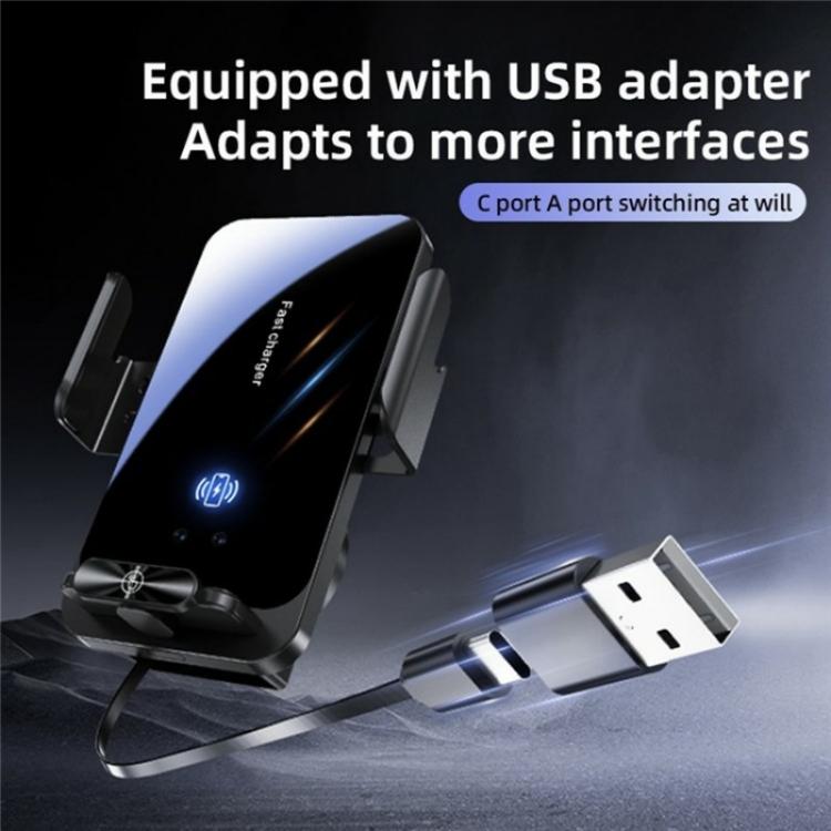 SD06 Car Air Vent Mount Anti Shake Automatic Clamping Wireless Charging Phone Stand - Car Charger by buy2fix | Online Shopping UK | buy2fix