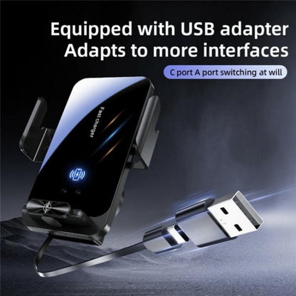 SD06 Car Air Vent Mount Anti Shake Automatic Clamping Wireless Charging Phone Stand - Car Charger by buy2fix | Online Shopping UK | buy2fix