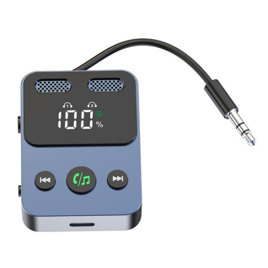 BR17 Bass Boost 2 In 1 Digital Display Bluetooth-Compatible Receiver Transmitter Audio Adapter