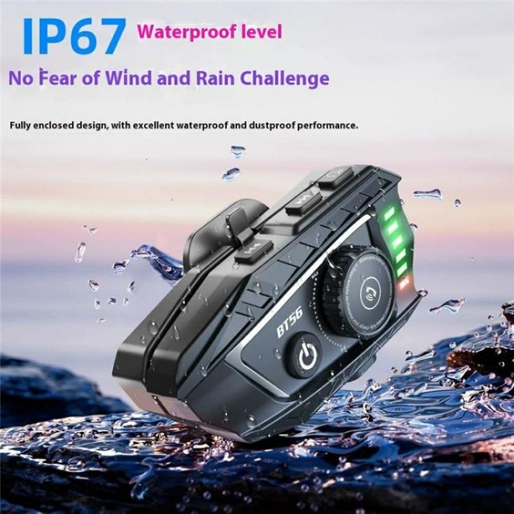 BT56 Rhythm Light Effects Motorcycle Helmet Headphone Bluetooth-Compatible Music Headset - Motorcycle Walkie Talkie by buy2fix | Online Shopping UK | buy2fix