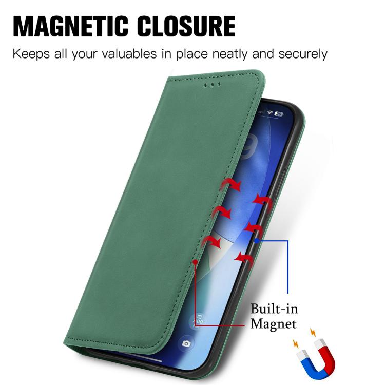 For iPhone Air Retro Skin Feel Magnetic Flip Leather Phone Case(Green) - iPhone Air Cases by buy2fix | Online Shopping UK | buy2fix